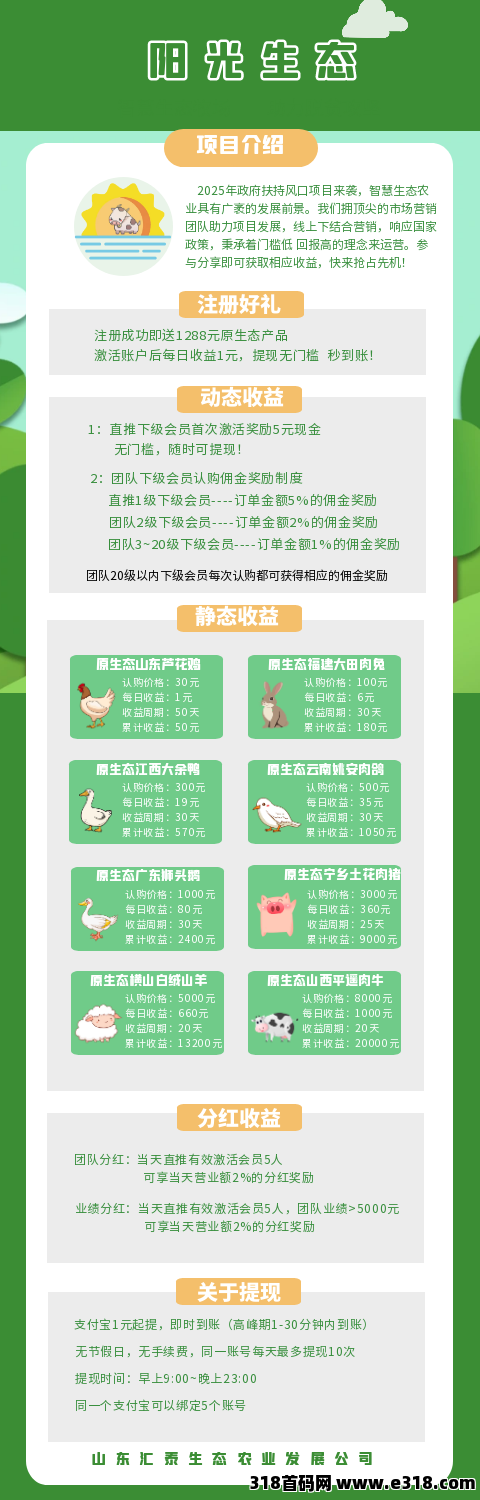 【阳光生态】无需任何前期投入，即刻享受推广奖励的甜蜜果实