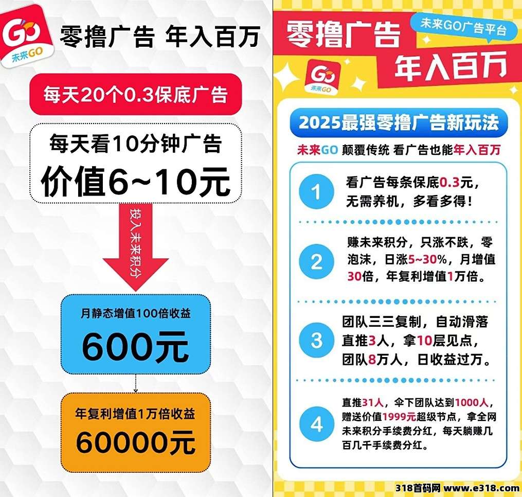 首码未来go广告收益高
